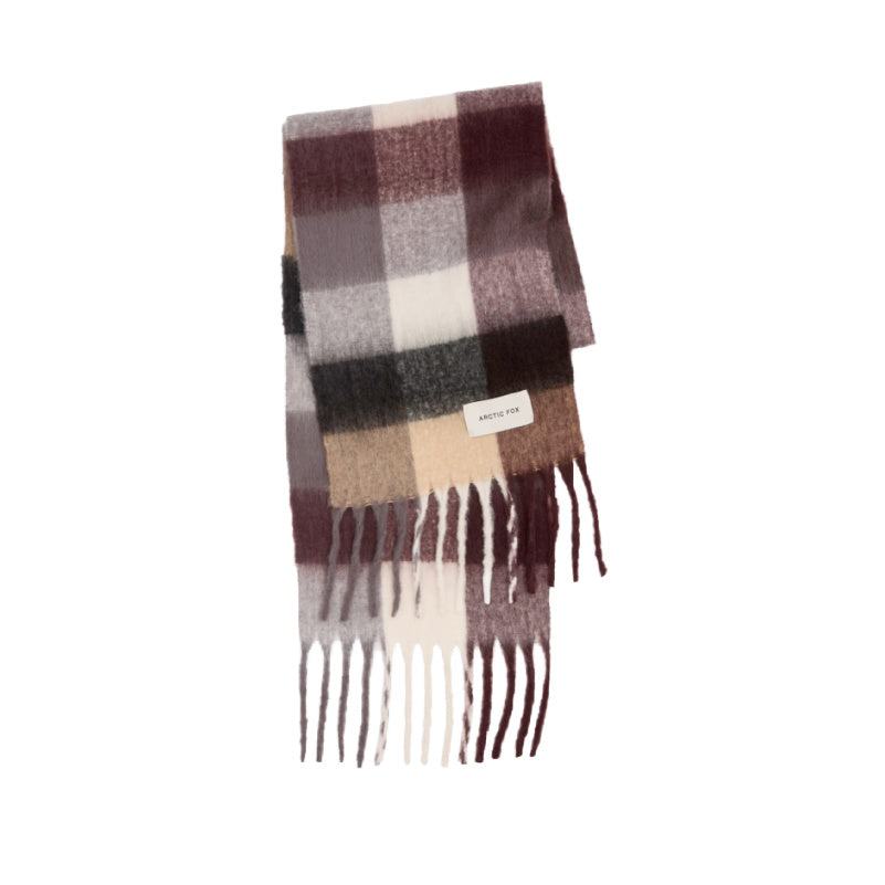 Purple & Brown Check Reykjavik Scarf