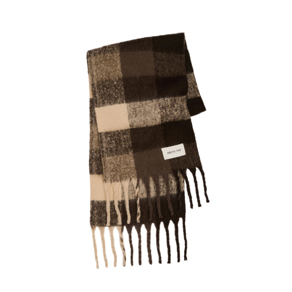 Brown Check Reykjavik Scarf