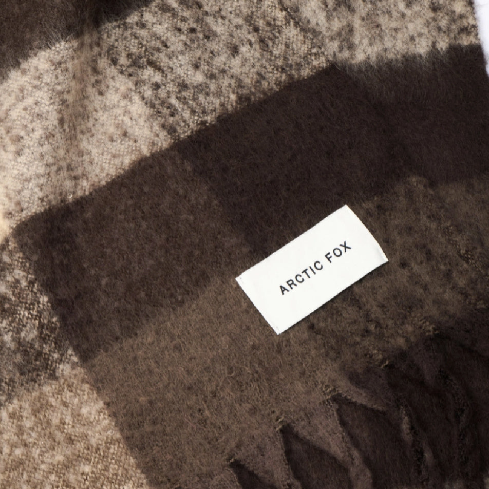 Brown Check Reykjavik Scarf