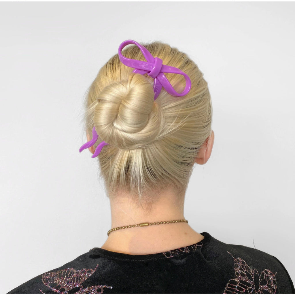 Bow Hairpin - Purple