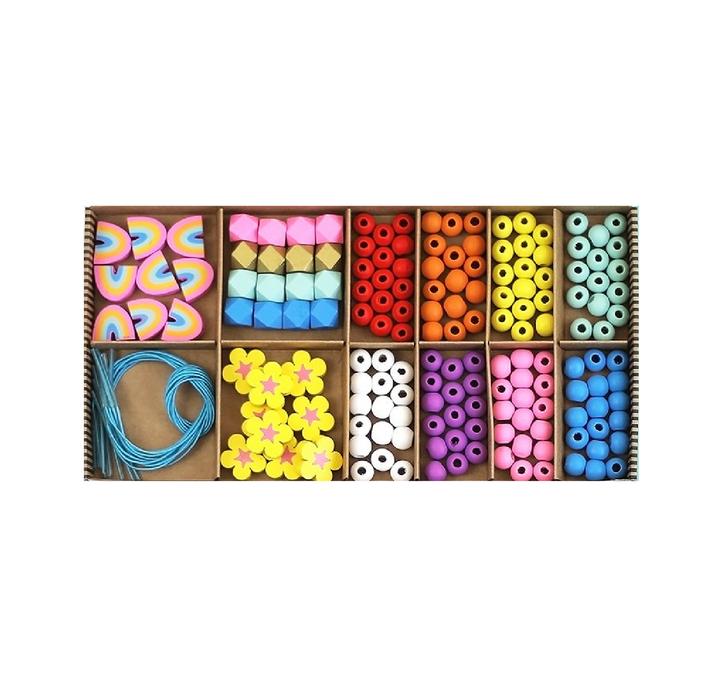 Wooden Bracelet Kit - Rainbow