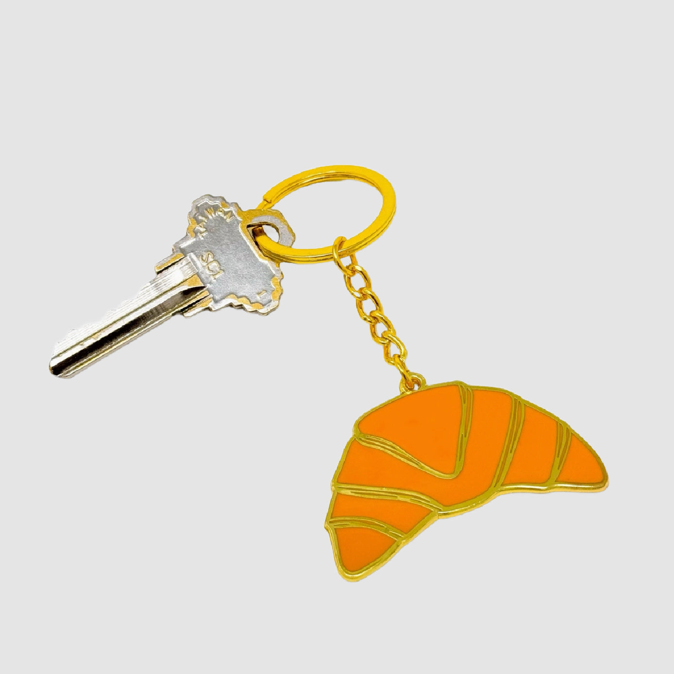 Enamel Keychain - Croissant