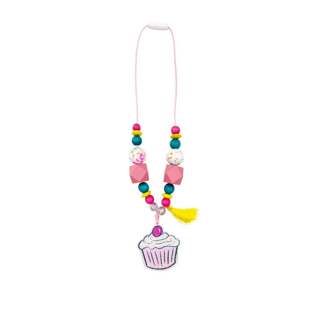 3rd Birthday Cupcake Necklace