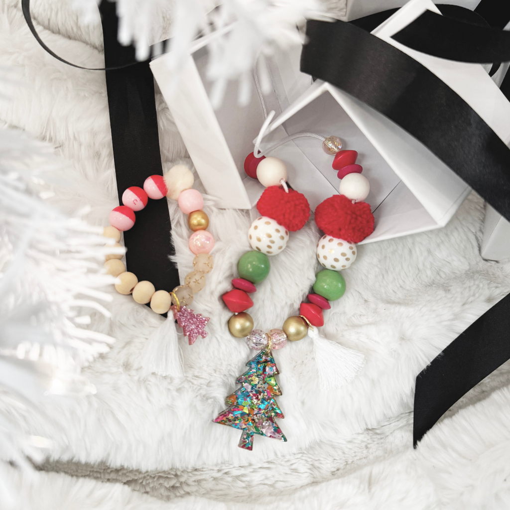 Christmas Glitter Tree Necklace