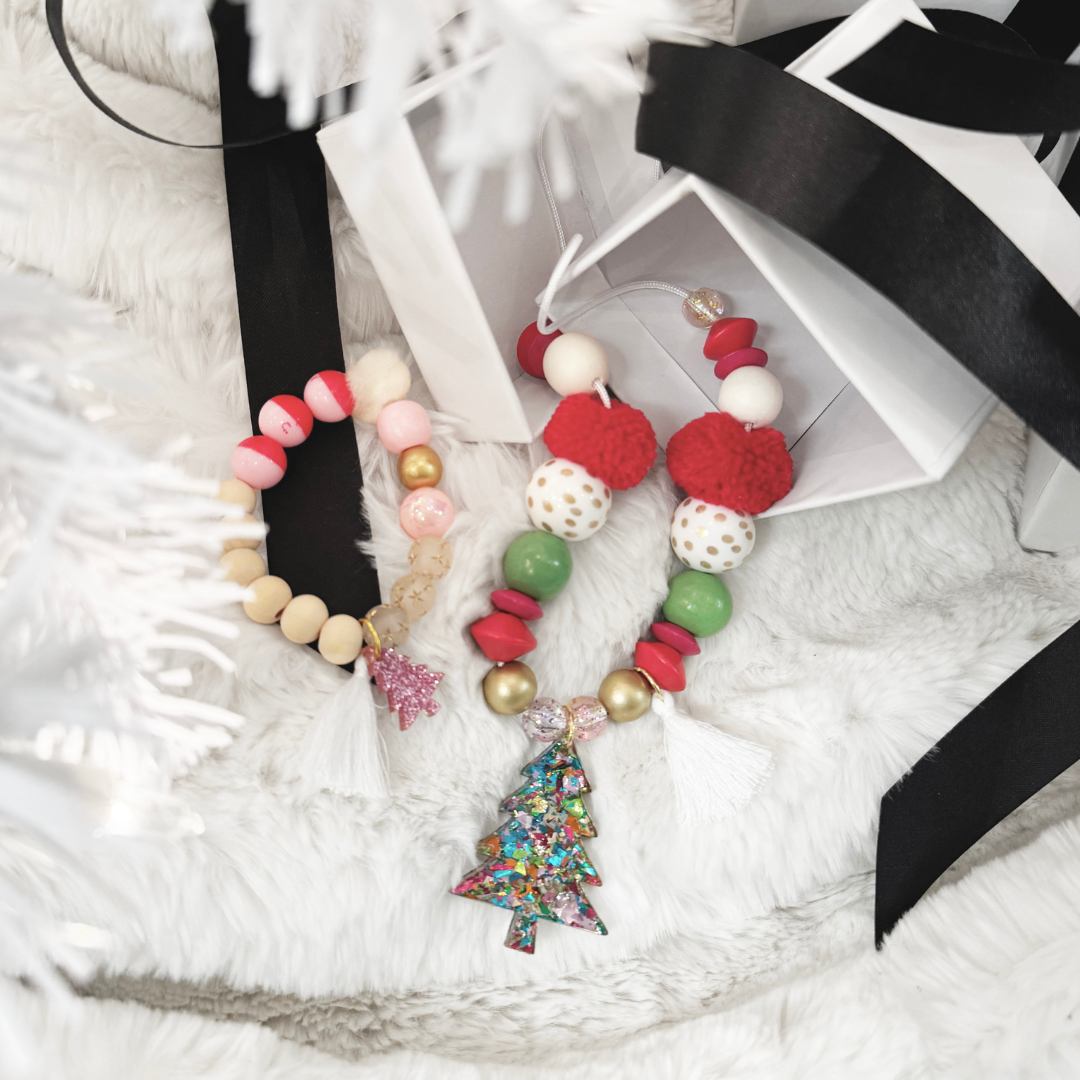 Christmas Glitter Tree Necklace