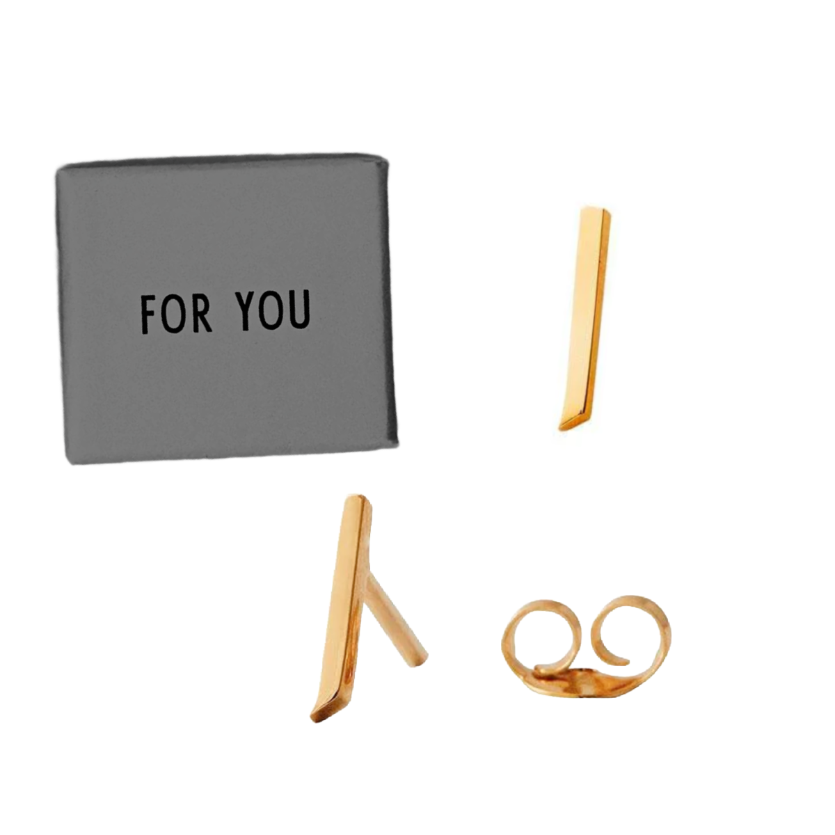 Archetype Letters Gold Earring Set