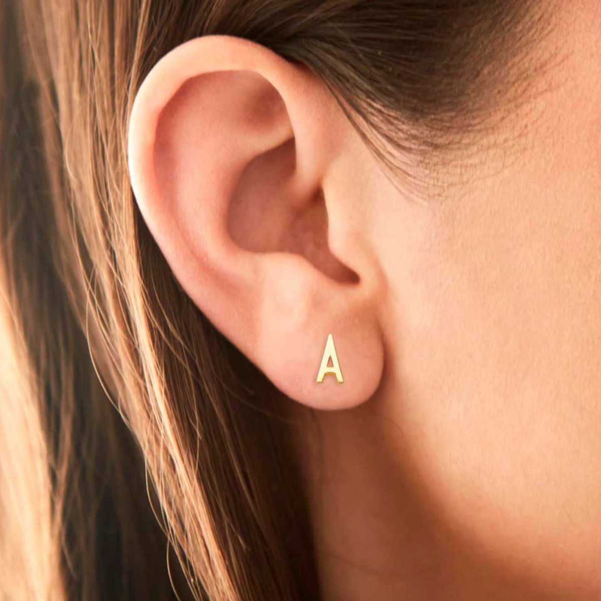 Archetype Silver Letter Earrings