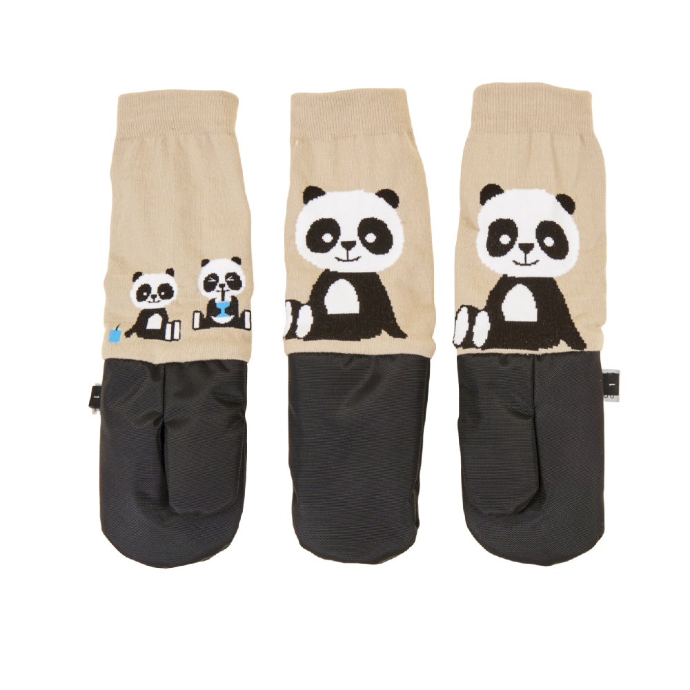 Panda Picnic Mittens