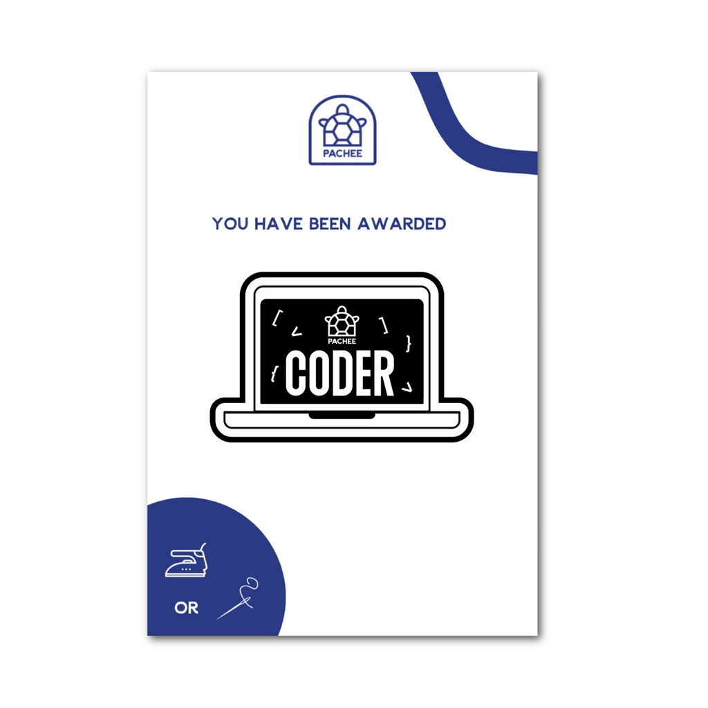 Coder Iron On Patch