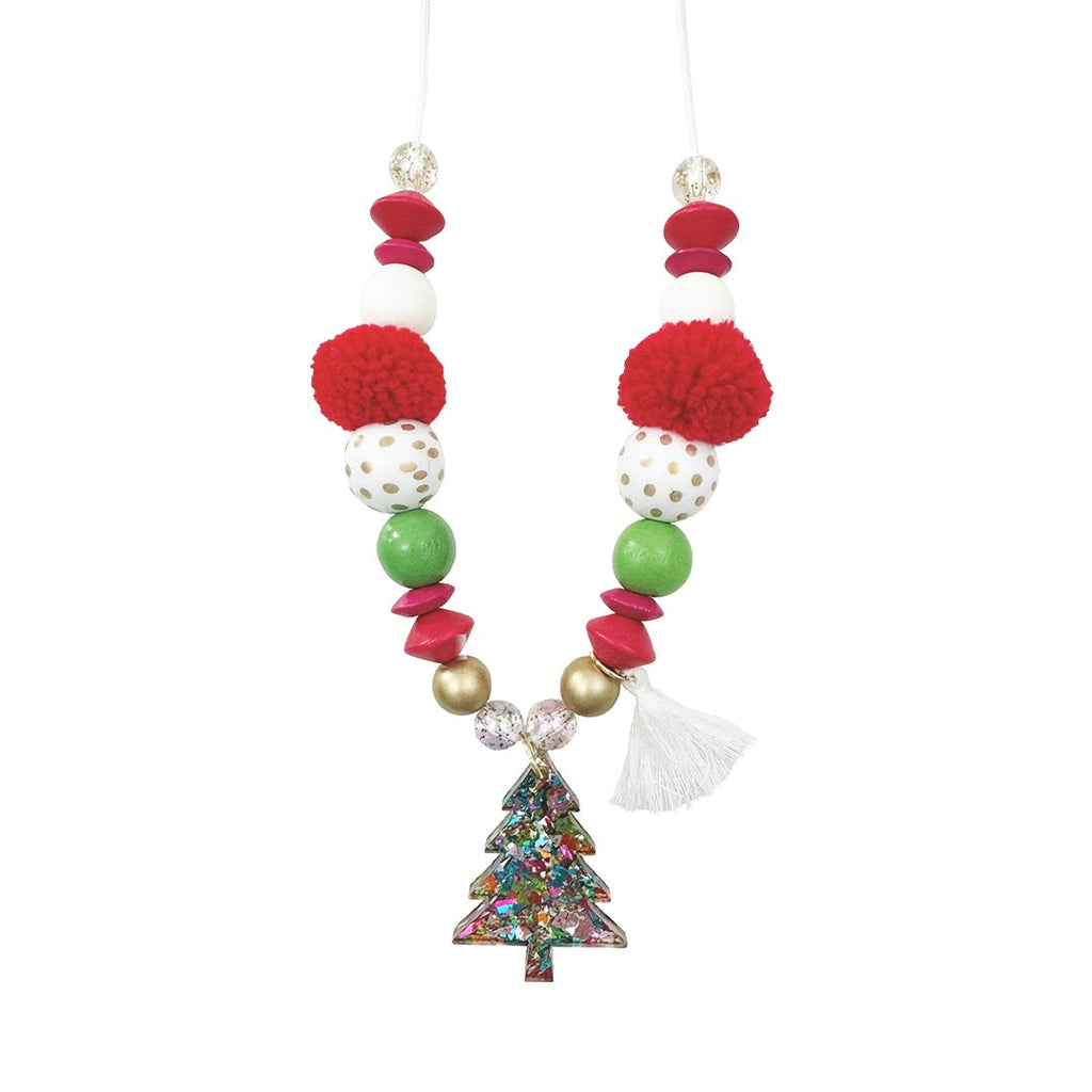 Christmas Glitter Tree Necklace