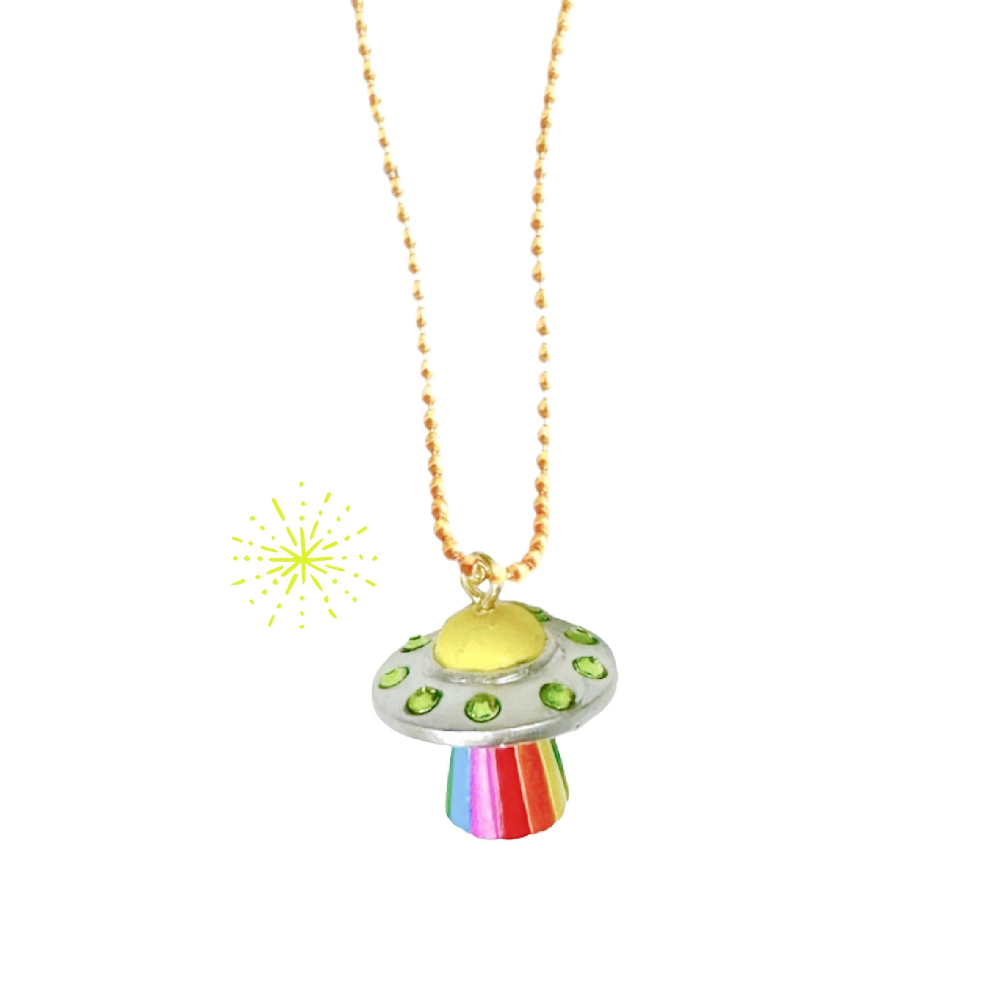 UFO Glow in the Dark Necklace