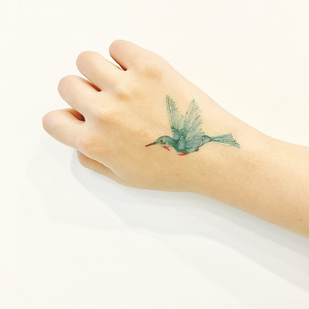 Watercolor Hummingbird Tattoos