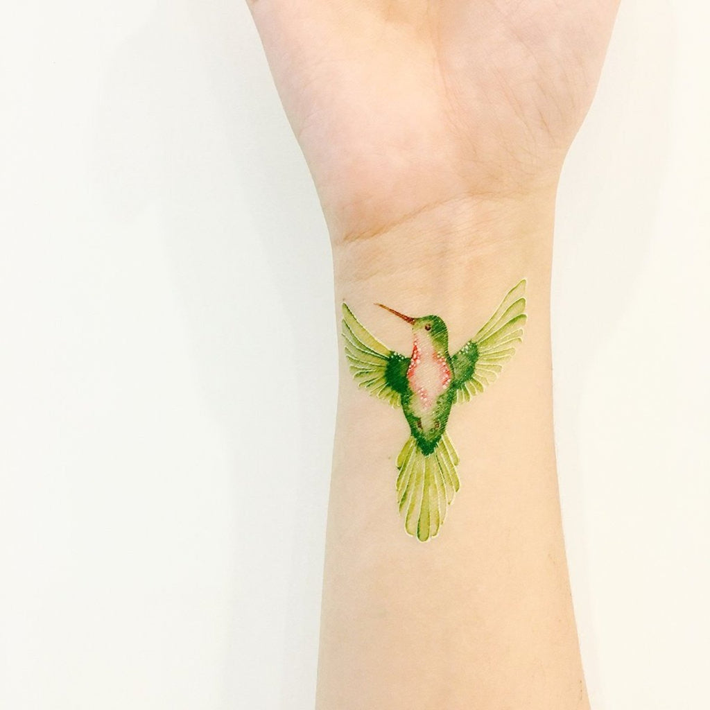 Watercolor Hummingbird Tattoos