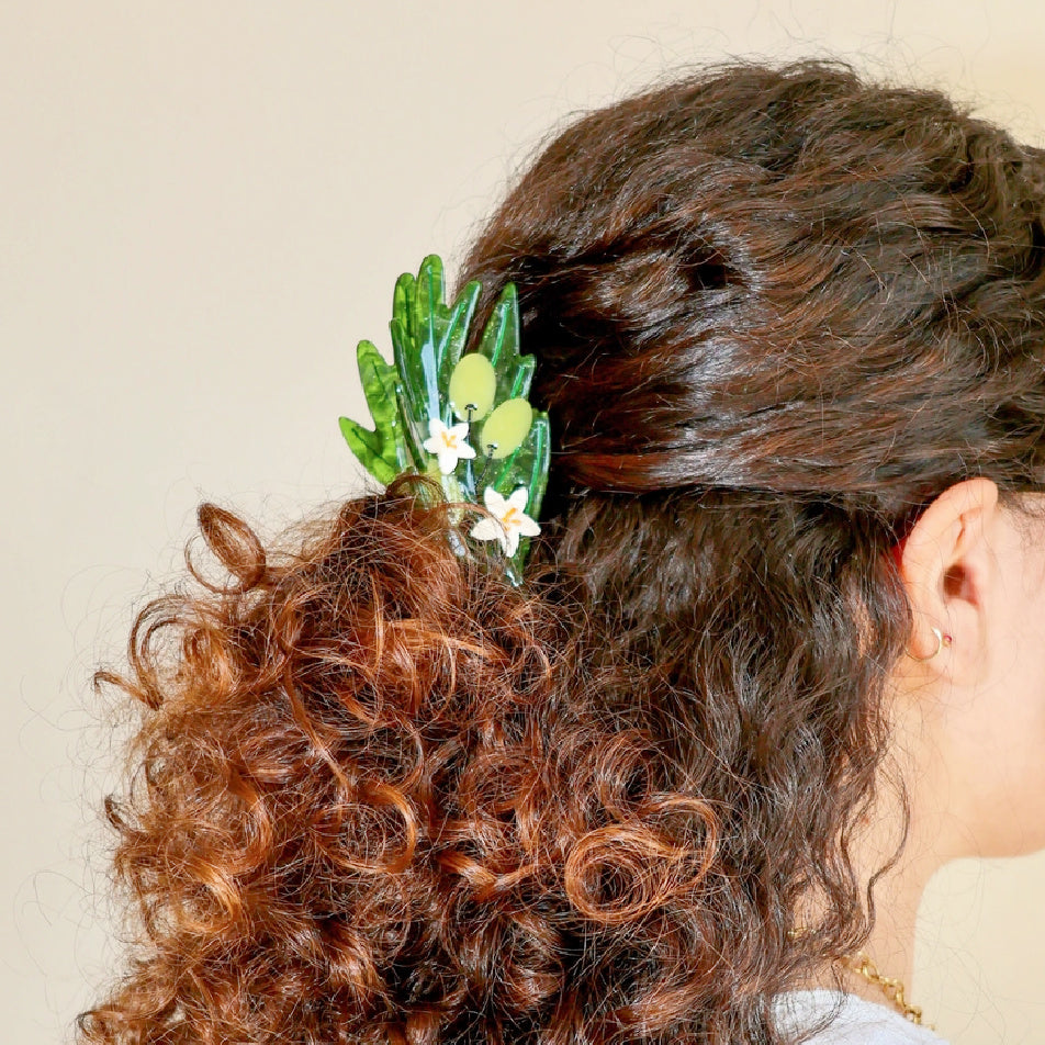 Hair Claw Clip - Olive Branch
