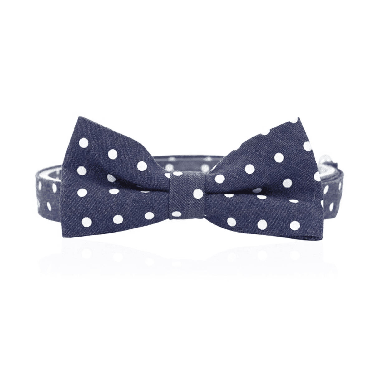 Denim Dot Bow Tie