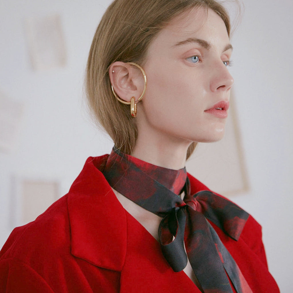 Silk Ribbon Scarf La Rosa
