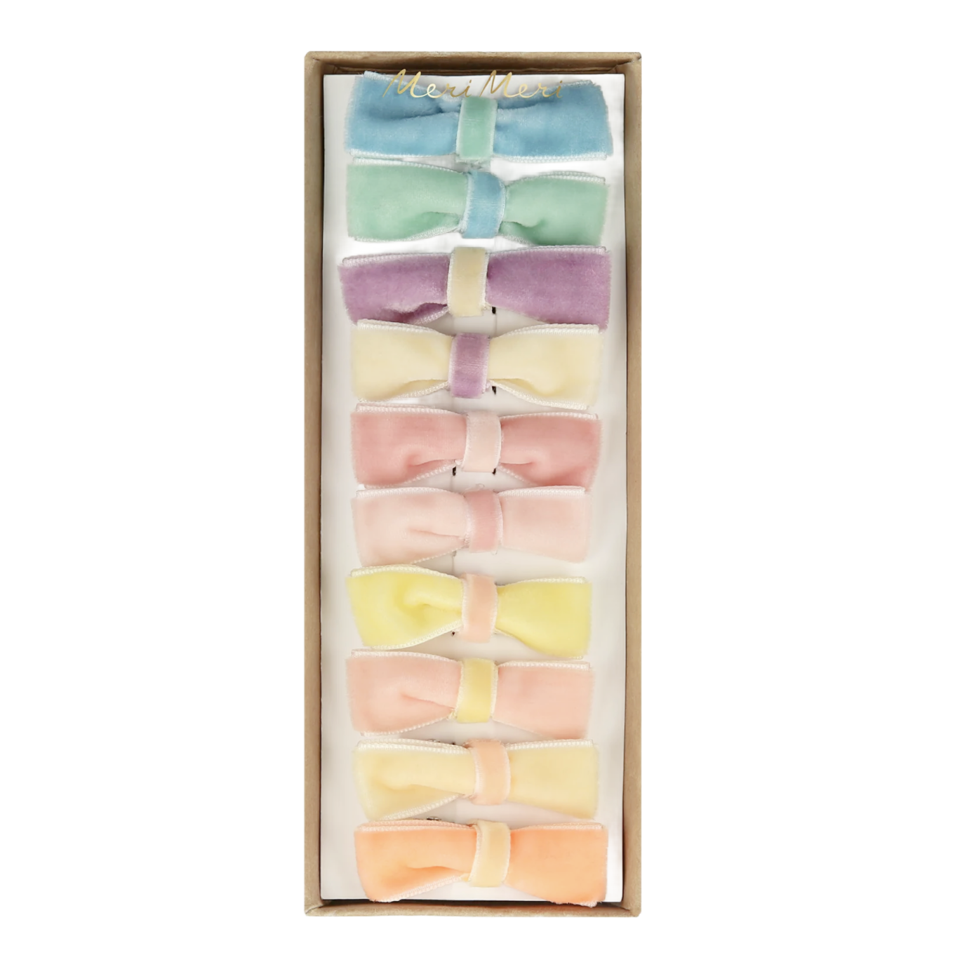 Velvet Mini Bow Hair Clip Set