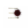 Pom Jewel Hair Pin Trio