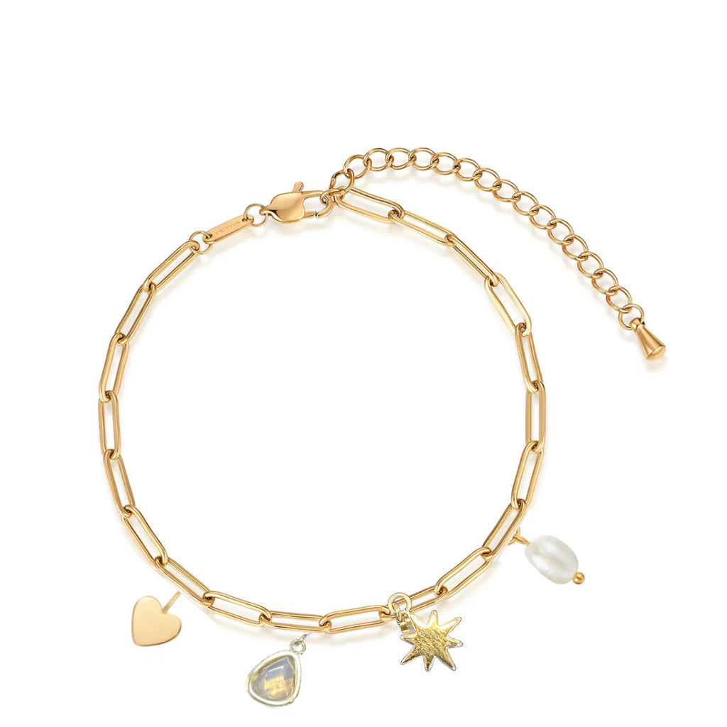 Gold Charm Bracelet