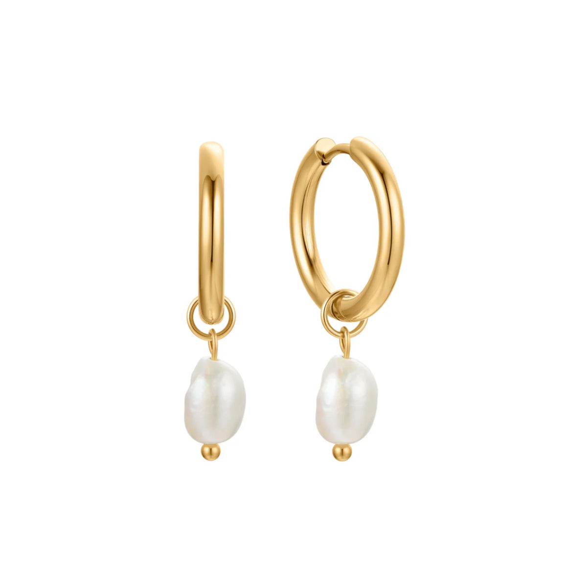 Gold Aria Pearl Earrings