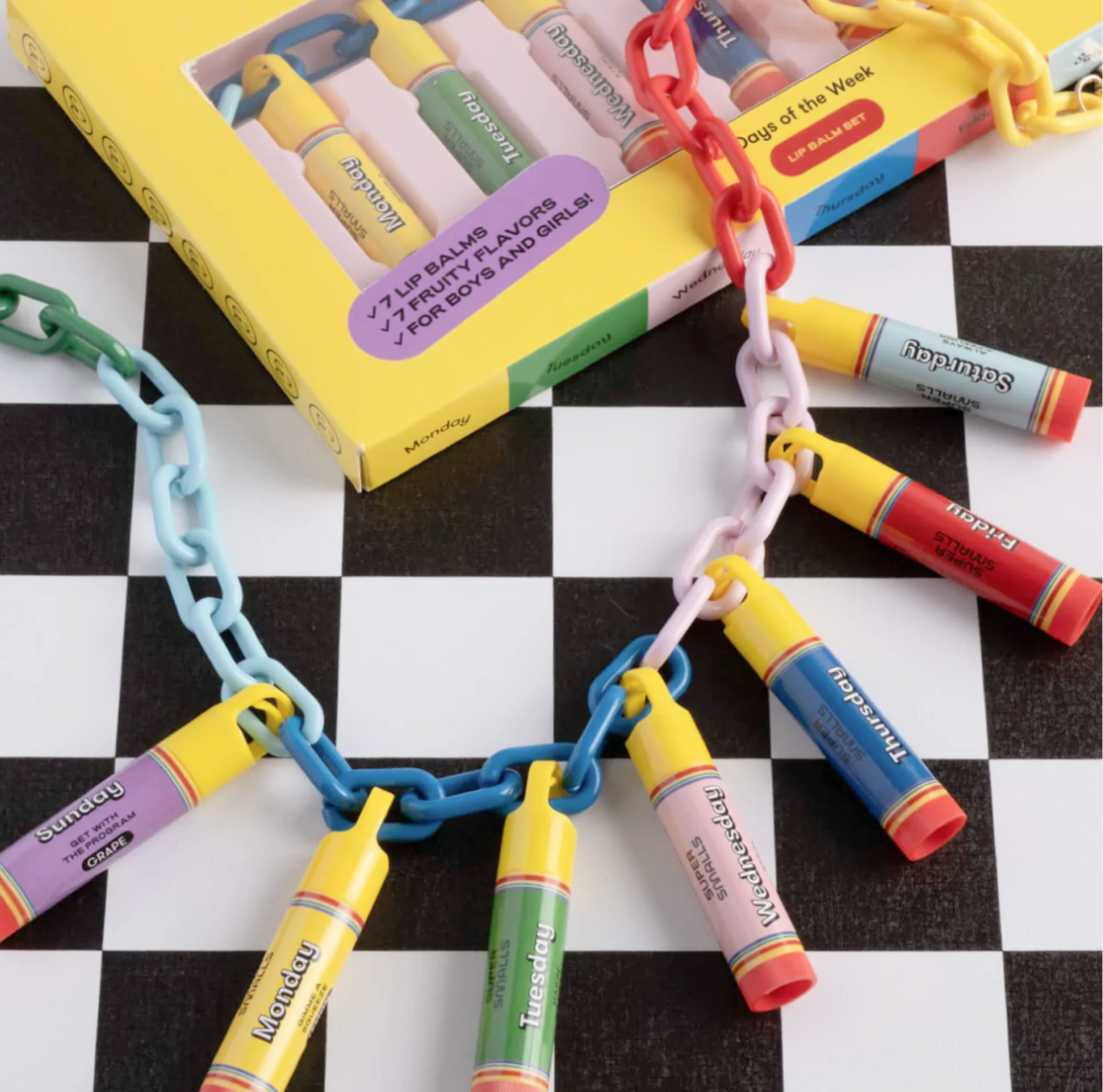 Days of the Week Lip Balm Necklace