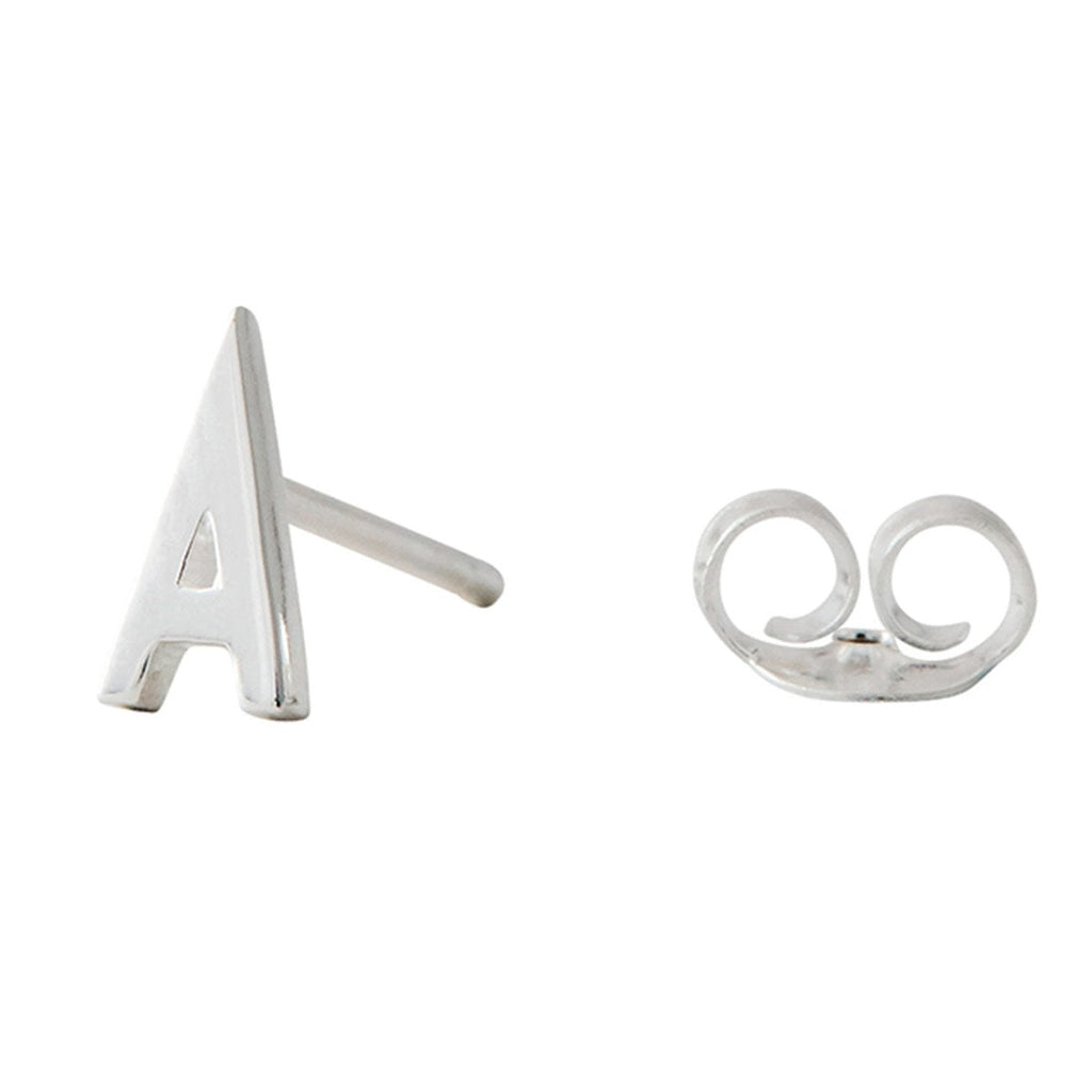 Archetype Silver Letter Earring Stud