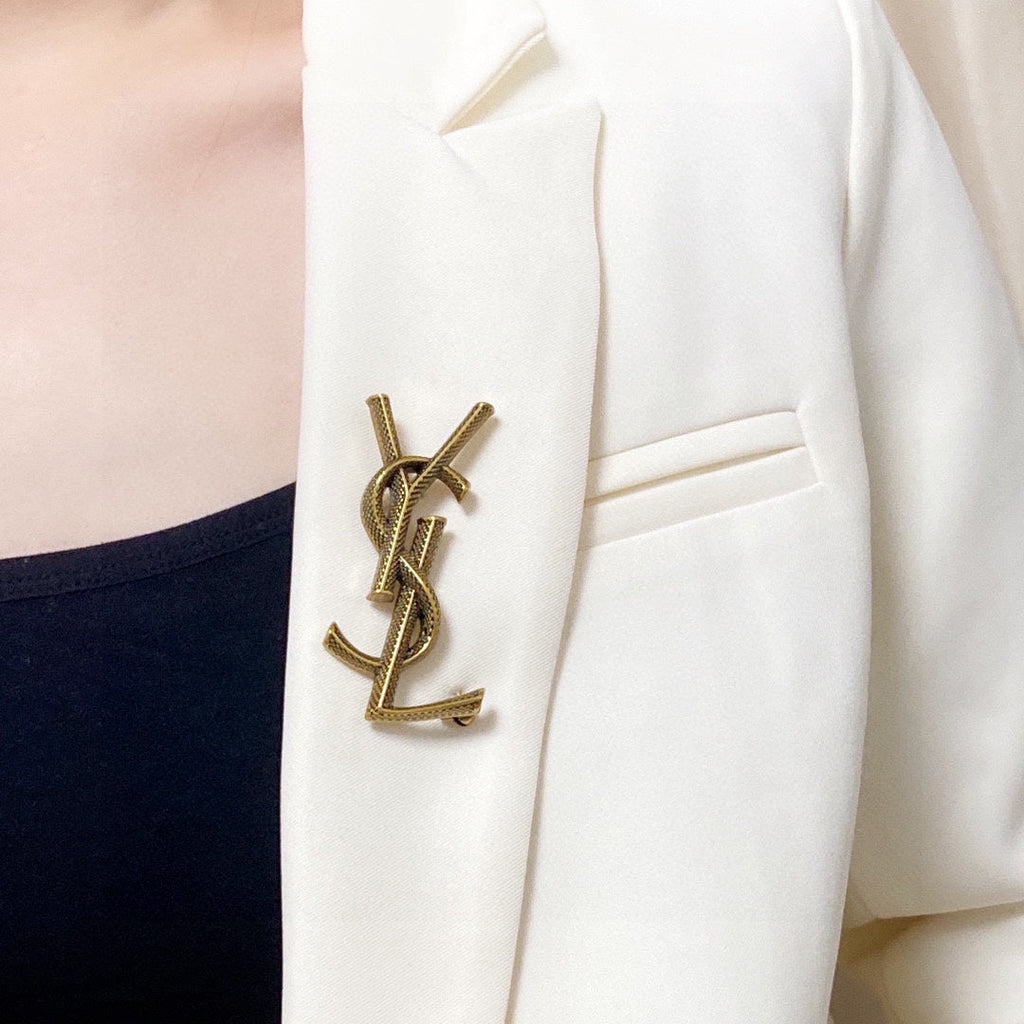 18K YSL Classic Brooch